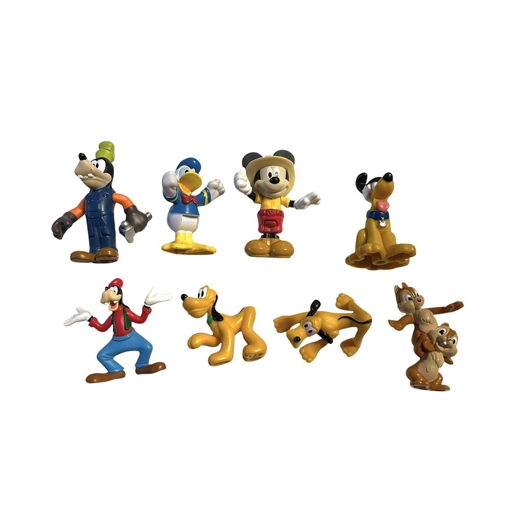 Disney Miniature PVC Figures Mixed Lot Of 8 Cake Toppers, Mini Figures